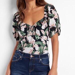 Express Floral Eyelet Bodysuit. Women’s Size Medium